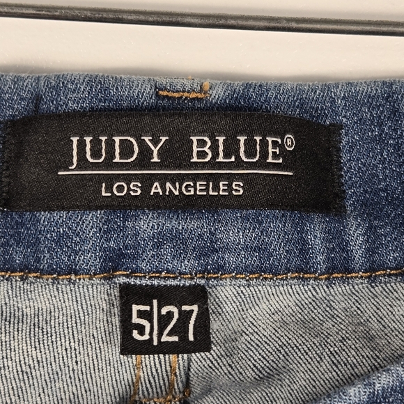 Judy Blue Flare Leg Pull On Elastic Waist Denim Stretch Jeans Size 5/27 - Picture 3 of 12